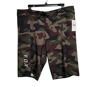 Fox Racing Men's Camouflage Board Shorts Size 36 NWT Outseam 21" Stretch